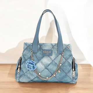 Nicole Lee Blue Flower Handbag