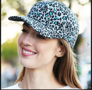 Blue Leopard Patterned hat