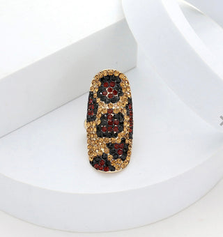 Leopard adjustable ring 