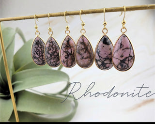 Rhodinite earrings 