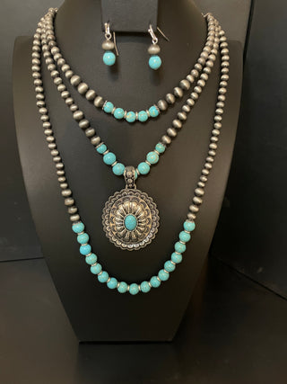 Turquoise 3 in 1 Necklace 