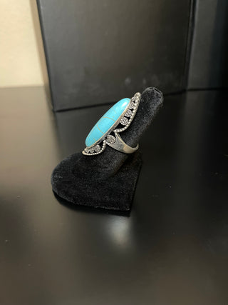 Beautiful Long Turquoise Colored Ring.