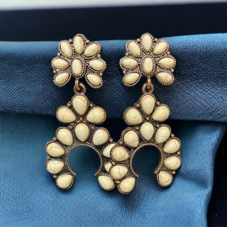 White turquoise earrings