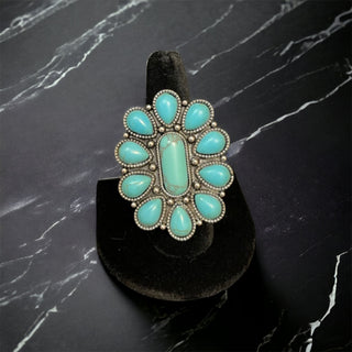 Blue turquoise ring