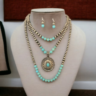Turquoise 3 in 1 Necklace