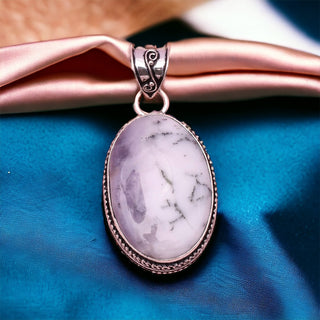 Dendrite necklace, 925, silver 