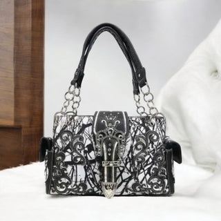 Rhinestone Buckle Branch Camouflage Women's Handbag Purse