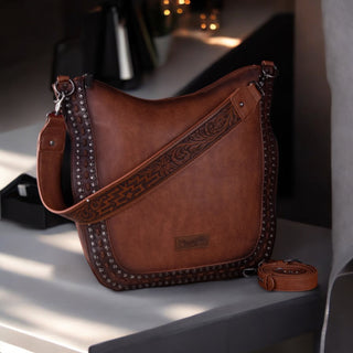 Montana West wrangler carry oversized Hoag Crossbody brown